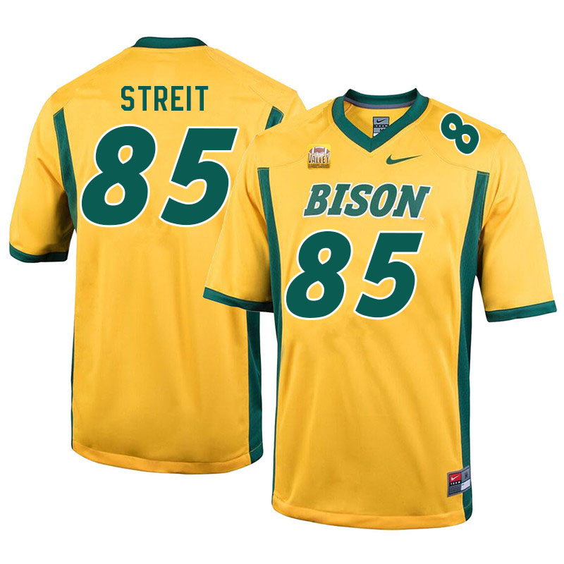 Men #85 Jacob Streit North Dakota State Bison College Football Jerseys Sale-Yellow